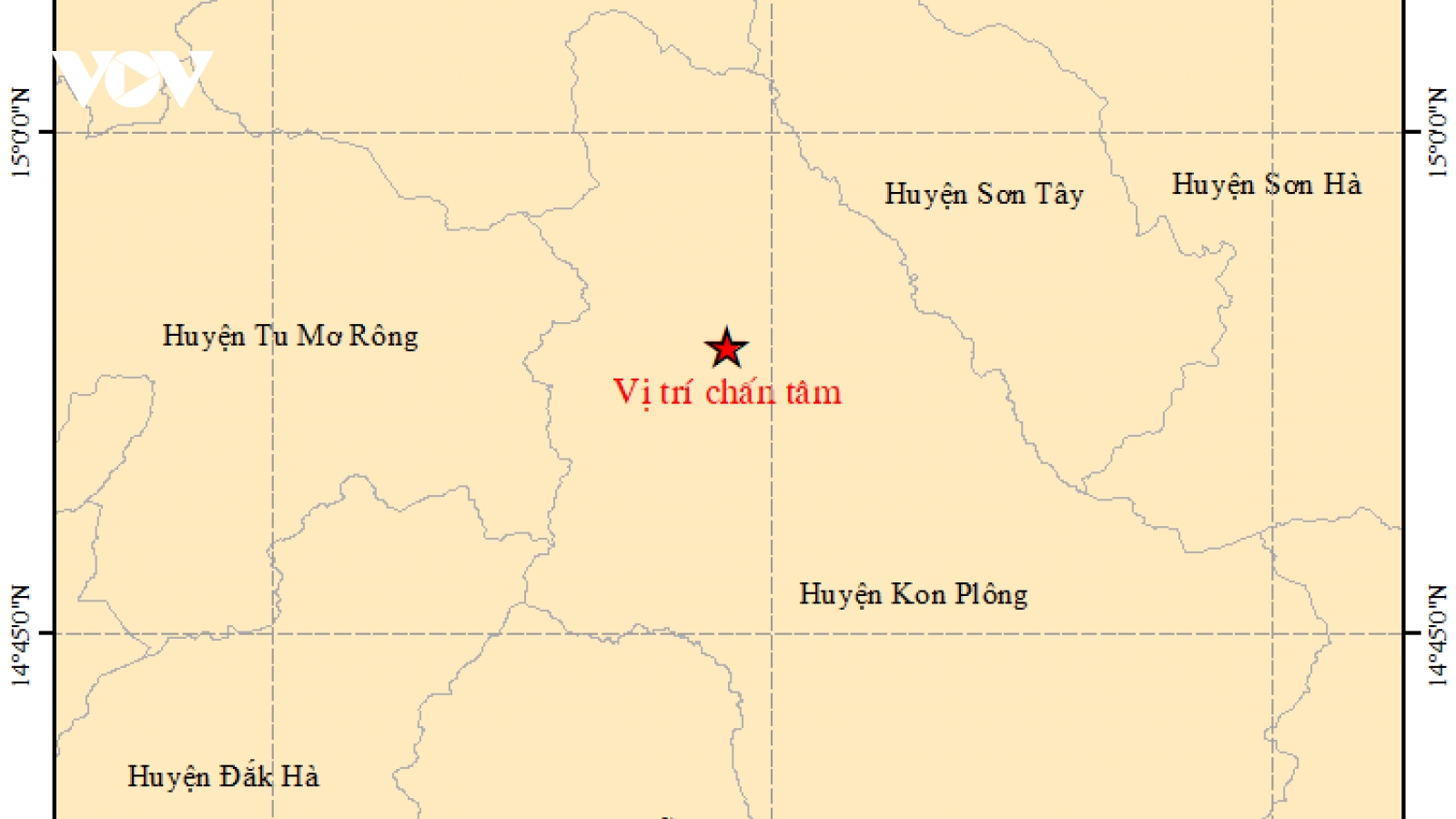 Liên tiếp xảy ra 2 trận động đất tại Kon Tum