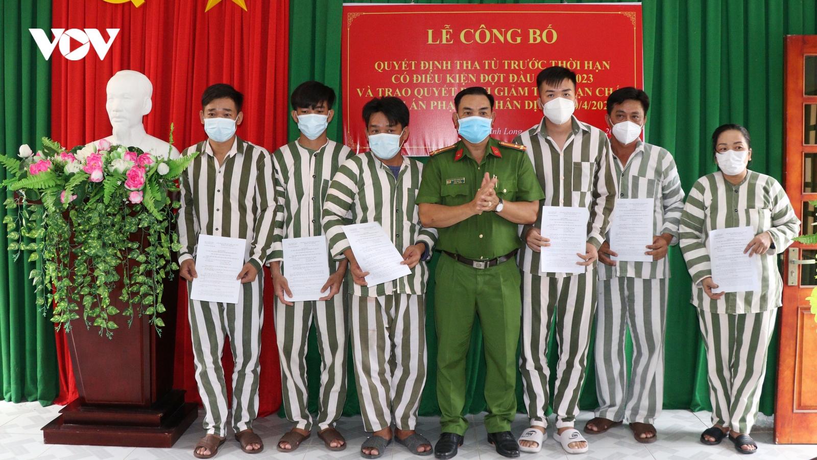 20 phạm nhân ở Vĩnh Long được tha tù trước thời hạn dịp 30/4