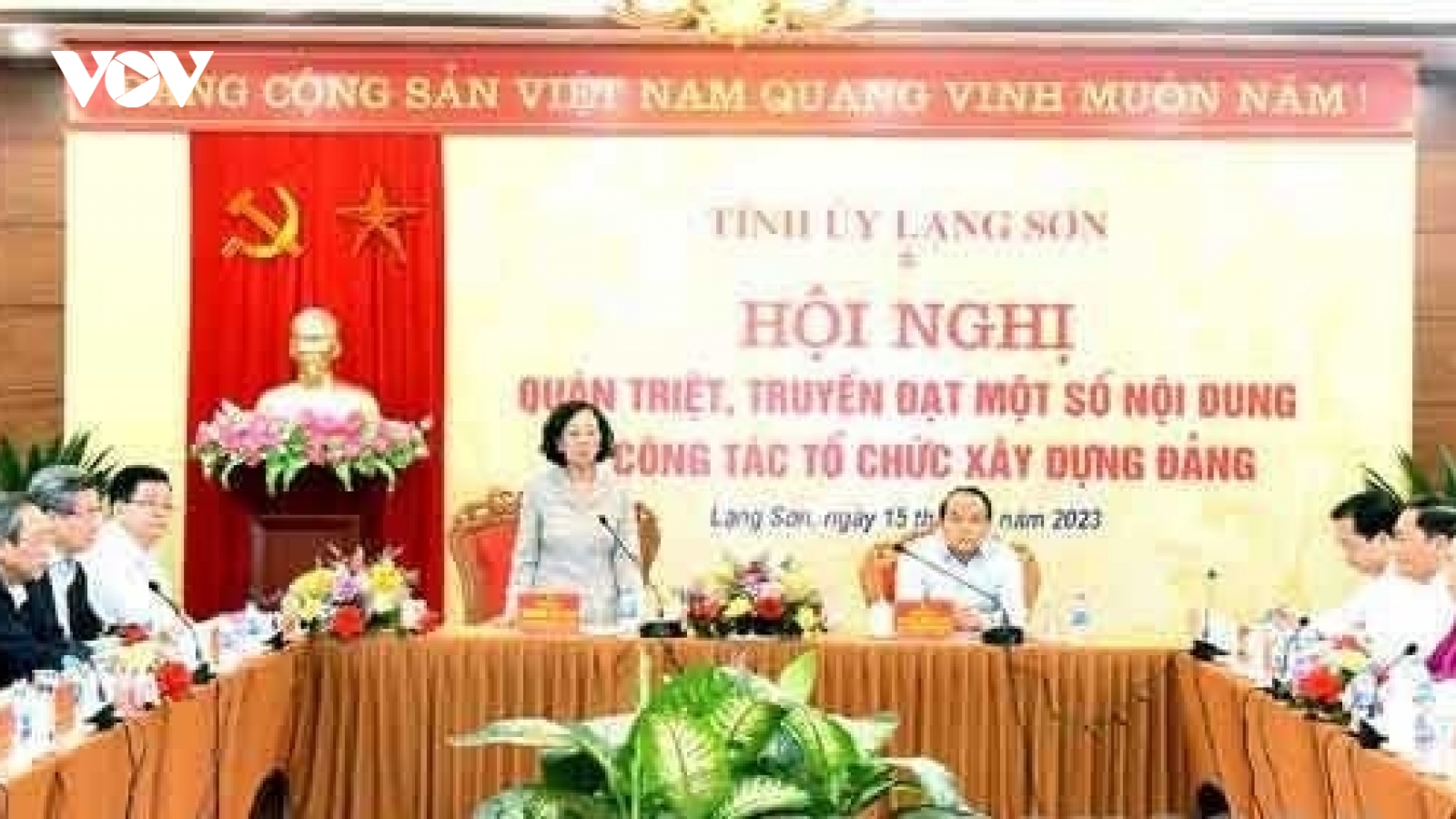 Đồng chí Trương Thị Mai làm việc với tỉnh Lạng Sơn về công tác tổ chức xây dựng Đảng