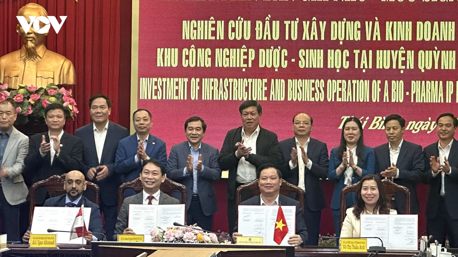 Ký kết Dự án đầu tư xây dựng và kinh doanh hạ tầng Khu công nghiệp Dược-Sinh học tại Thái Bình
