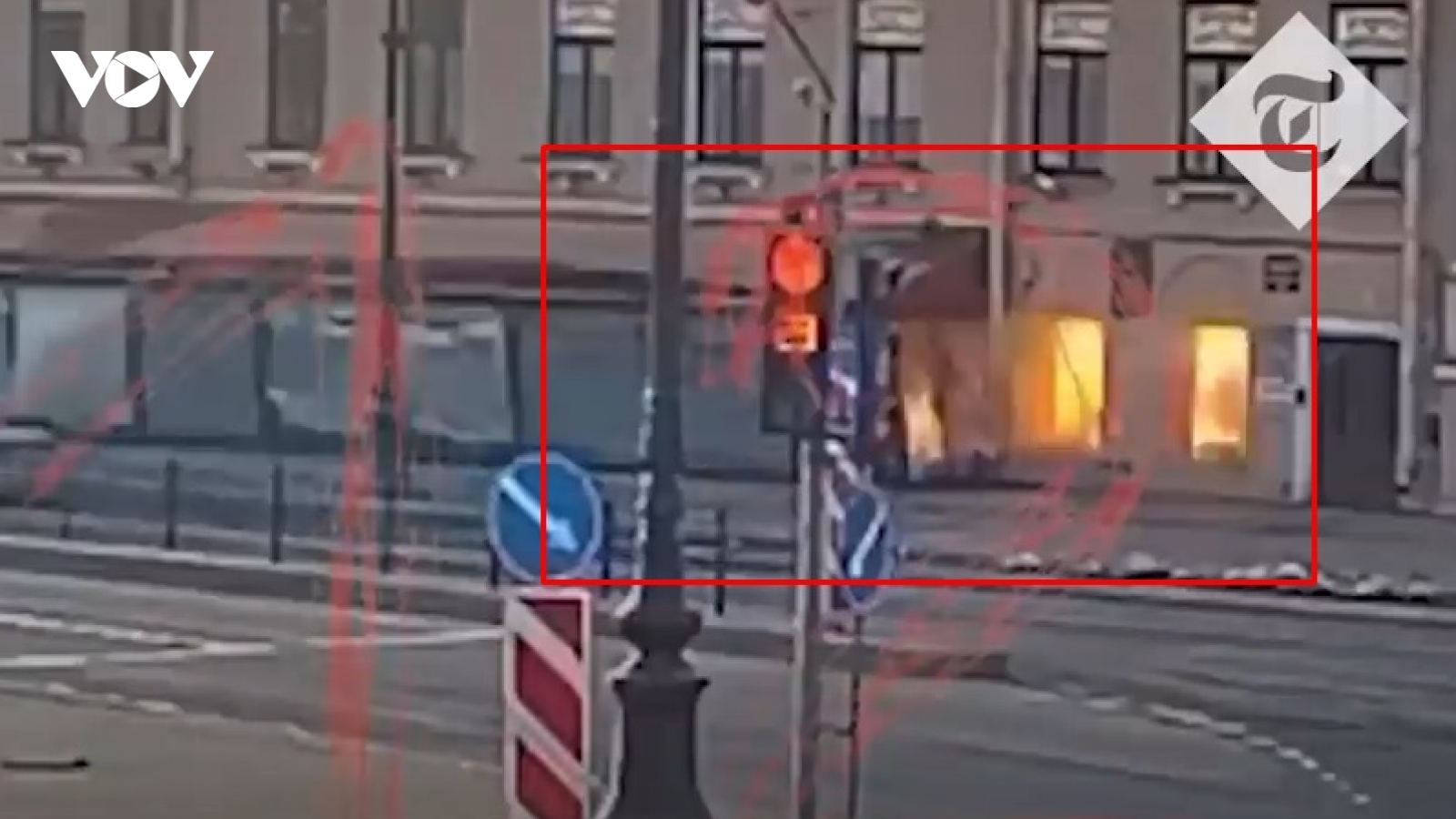 Giây phút quán cà phê phát nổ khiến nhà báo thân Nga tử vong ở Saint Petersburg