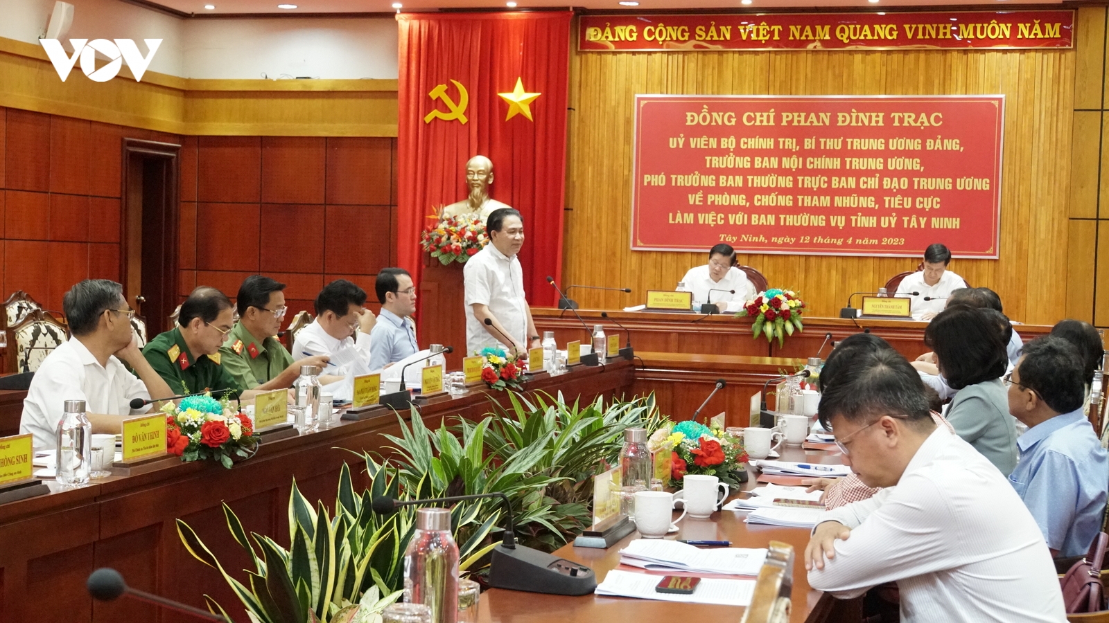 Ông Phan Đình Trạc làm việc với Tỉnh ủy Tây Ninh về công tác phòng chống tham nhũng