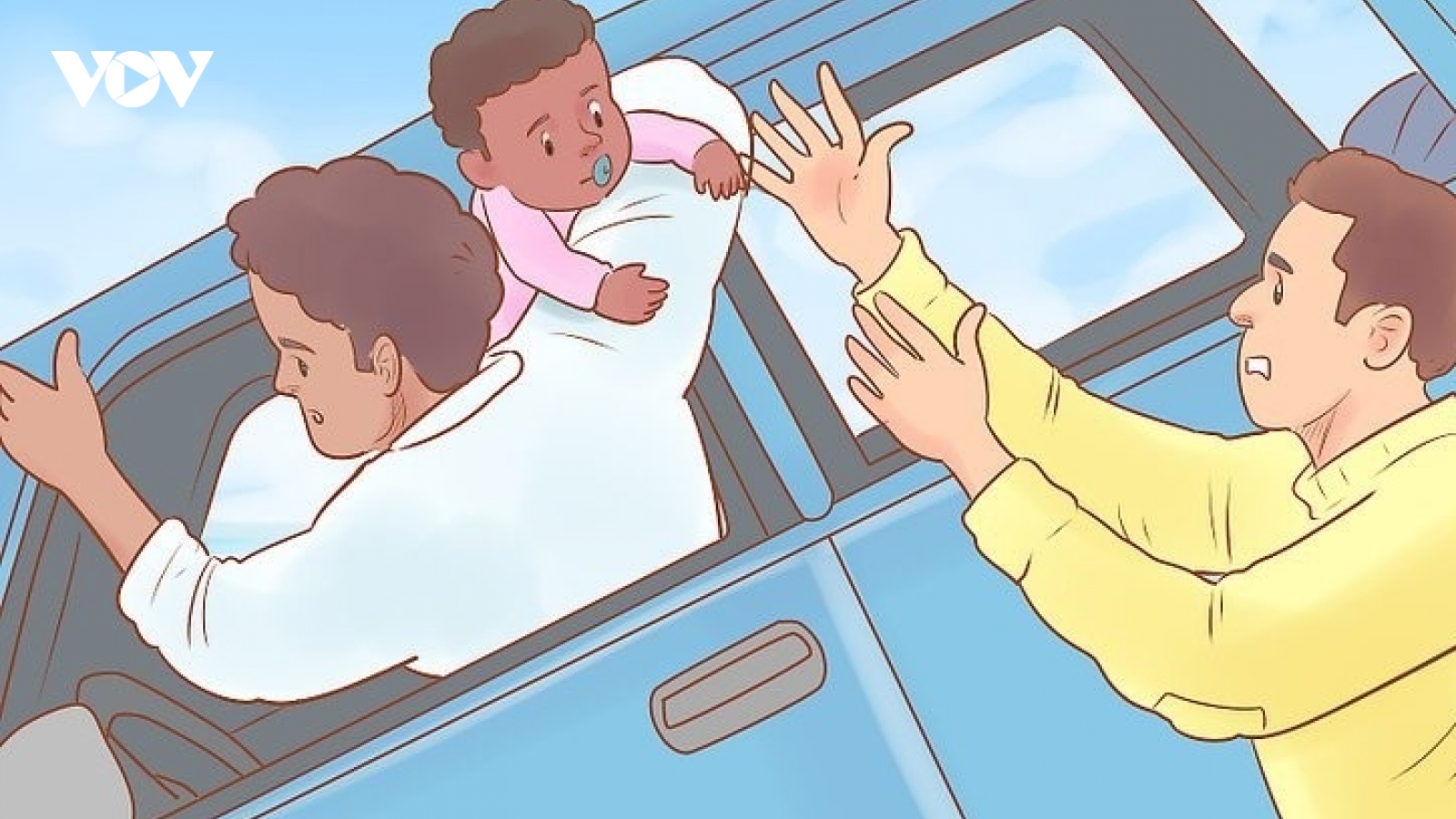 Cách tự thoát nạn ra khỏi ô tô đang bị treo trên vách đá