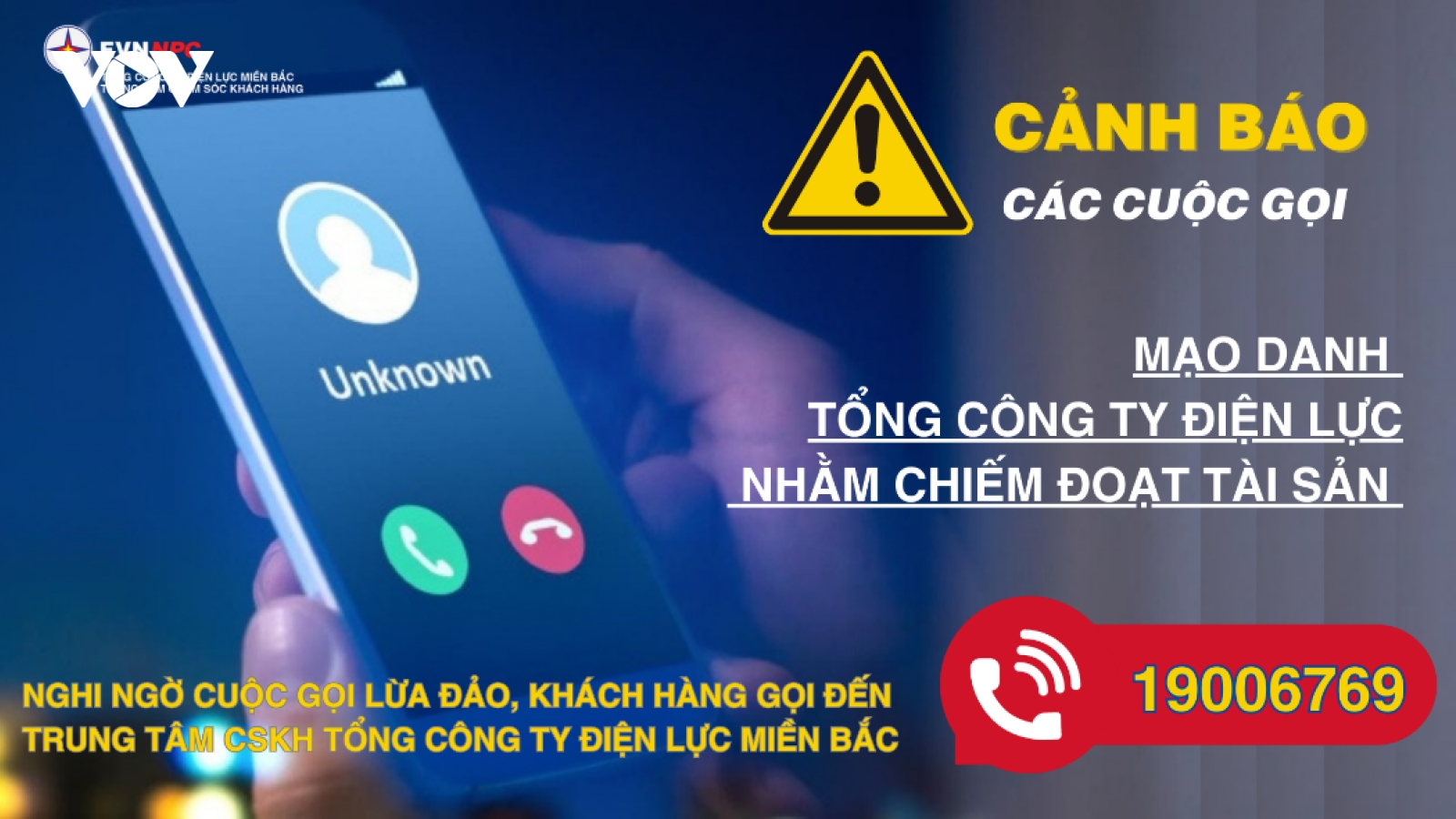 Cảnh giác cuộc gọi mạo danh Tổng công ty Điện lực miền Bắc lừa đảo khách hàng
