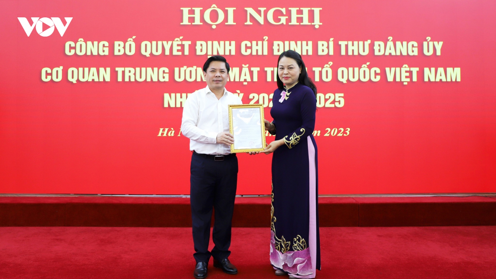 Bà Nguyễn Thị Thu Hà giữ chức Bí thư Đảng ủy cơ quan Trung ương MTTQ Việt Nam