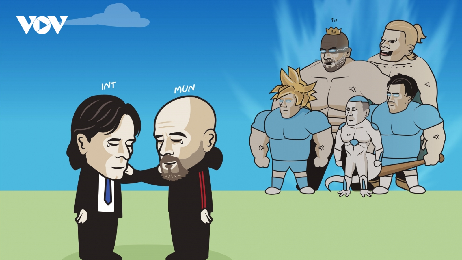 Biếm hoạ 24h: MU và Inter Milan "run rẩy" trước Man City