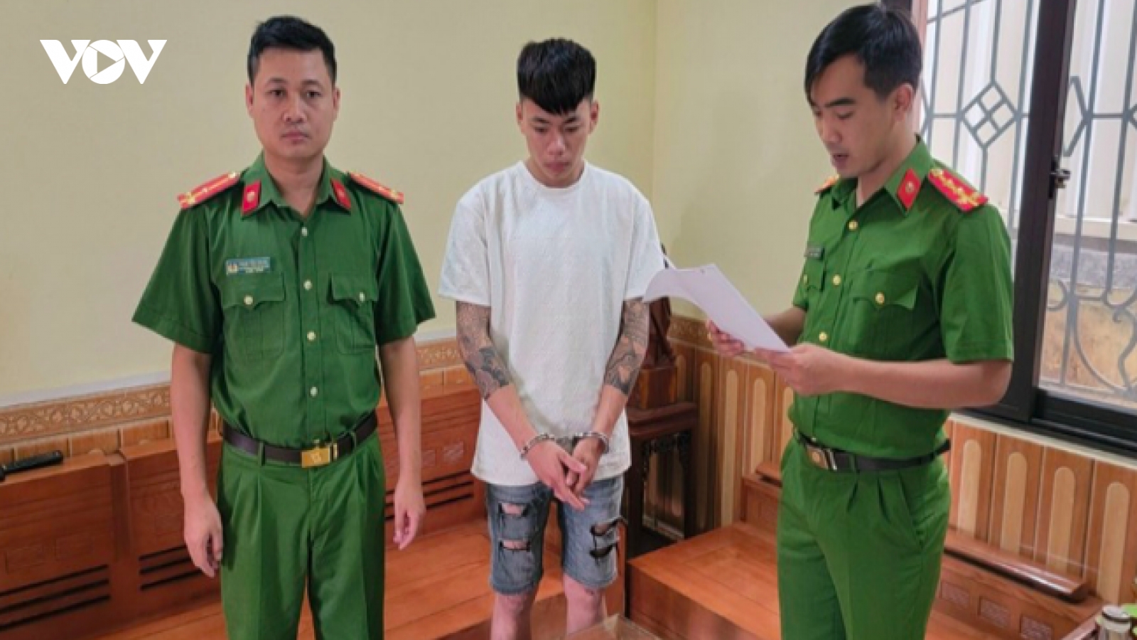 Bắt giữ thanh niên chém người gây thương tích ở Bắc Giang