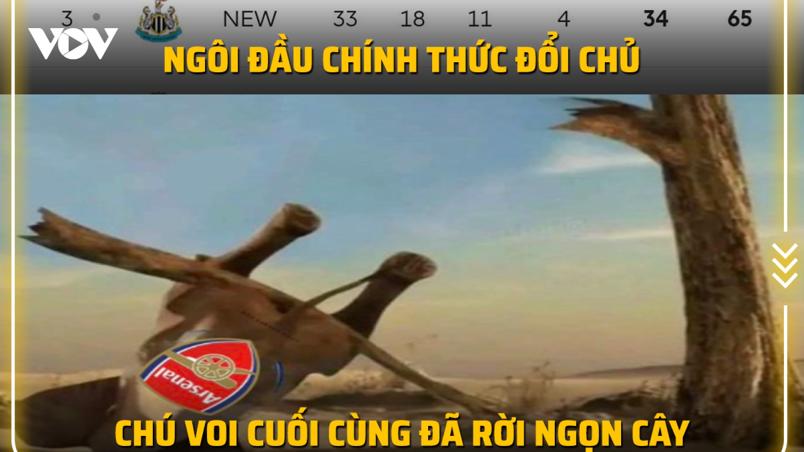 Biếm họa 24h: "Chú voi'' Arsenal ngã khỏi ngọn cây