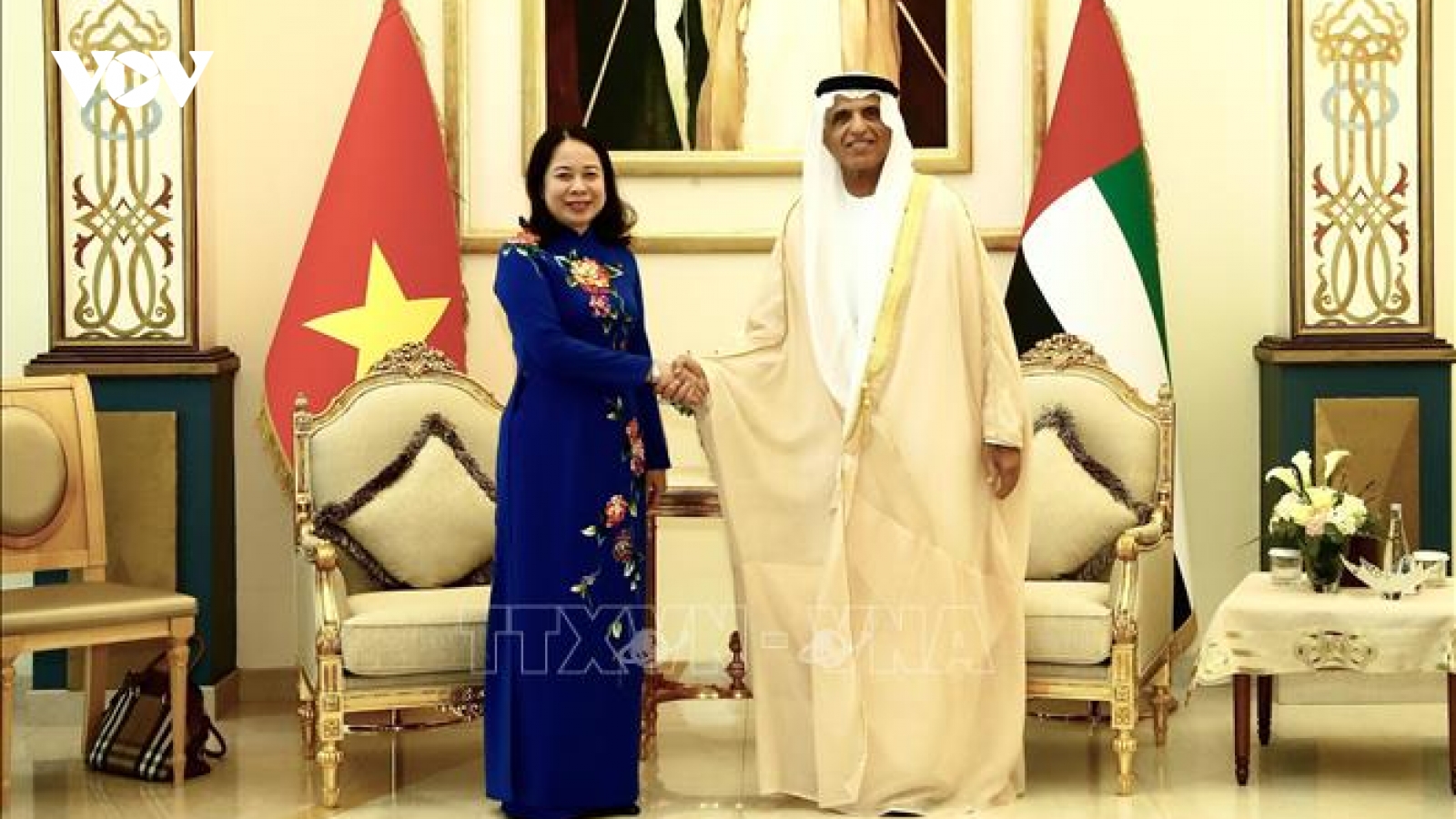 Phó Chủ tịch nước Võ Thị Ánh Xuân hội kiến Tiểu vương Ras Al Khaimah