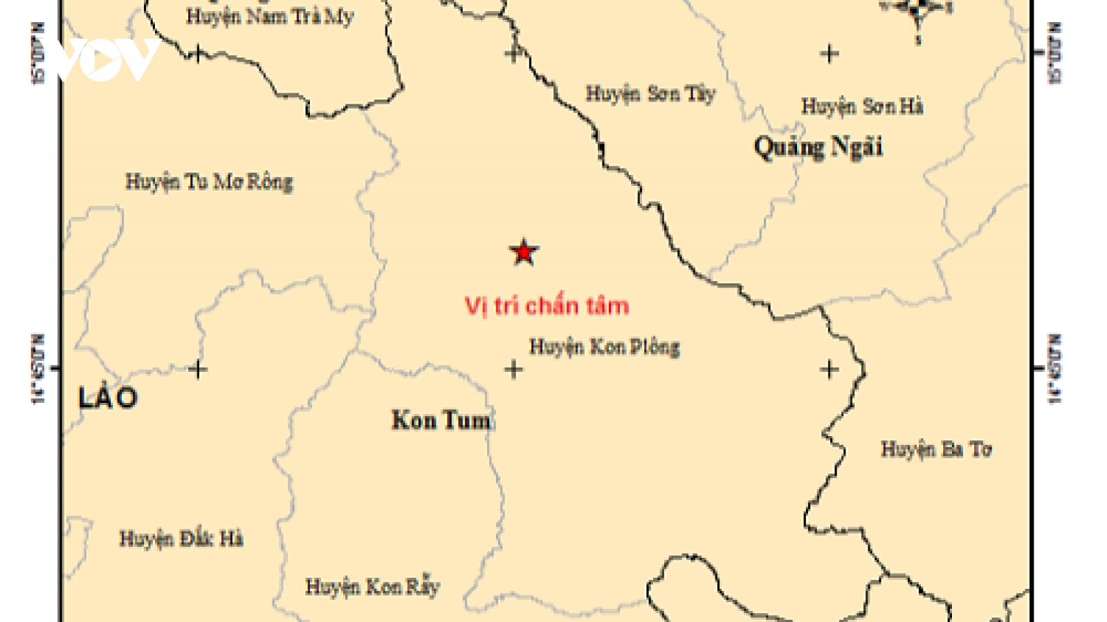 Kon Tum lại xảy ra động đất