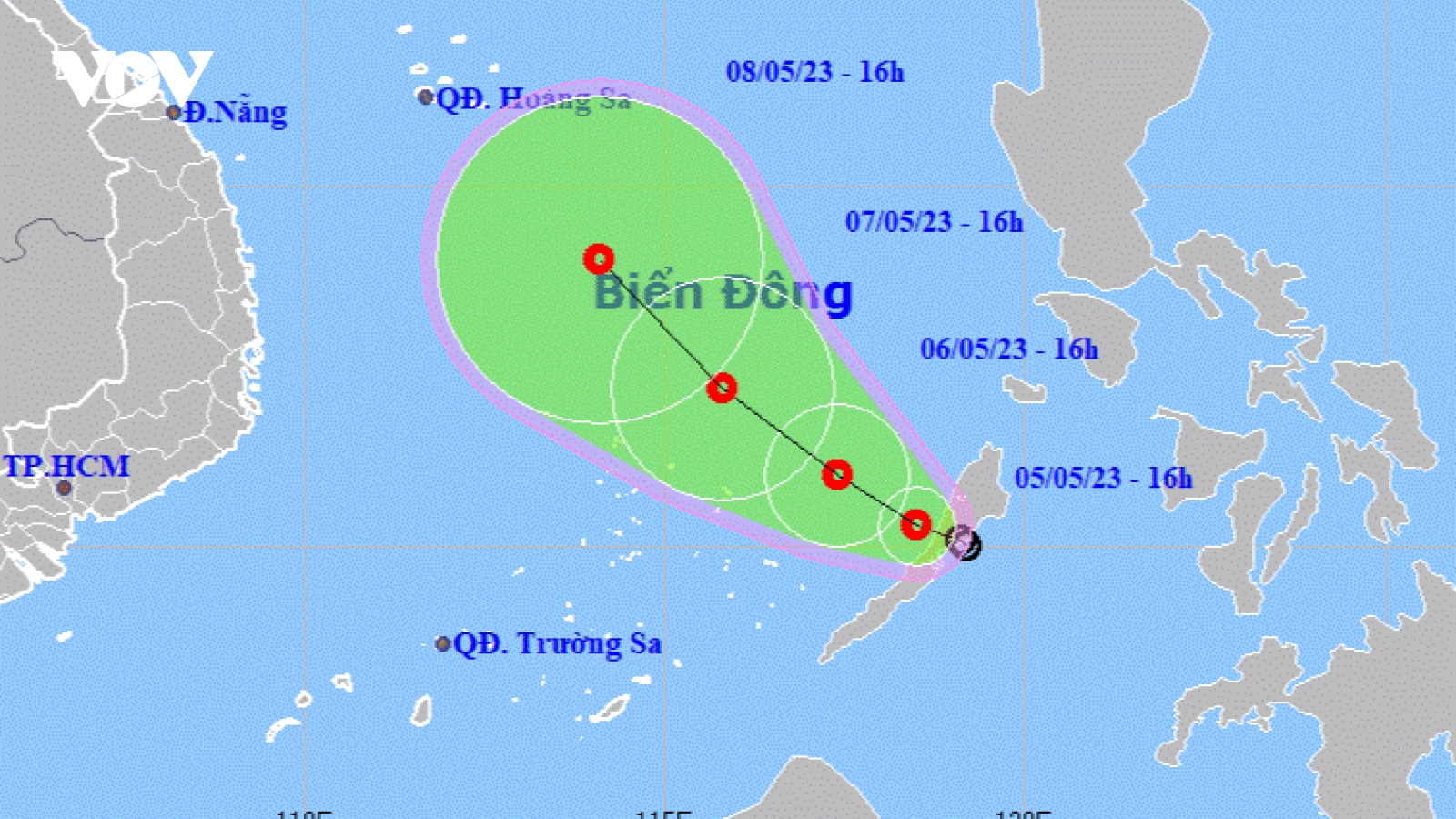 Áp thấp nhiệt đới đã đi vào Biển Đông