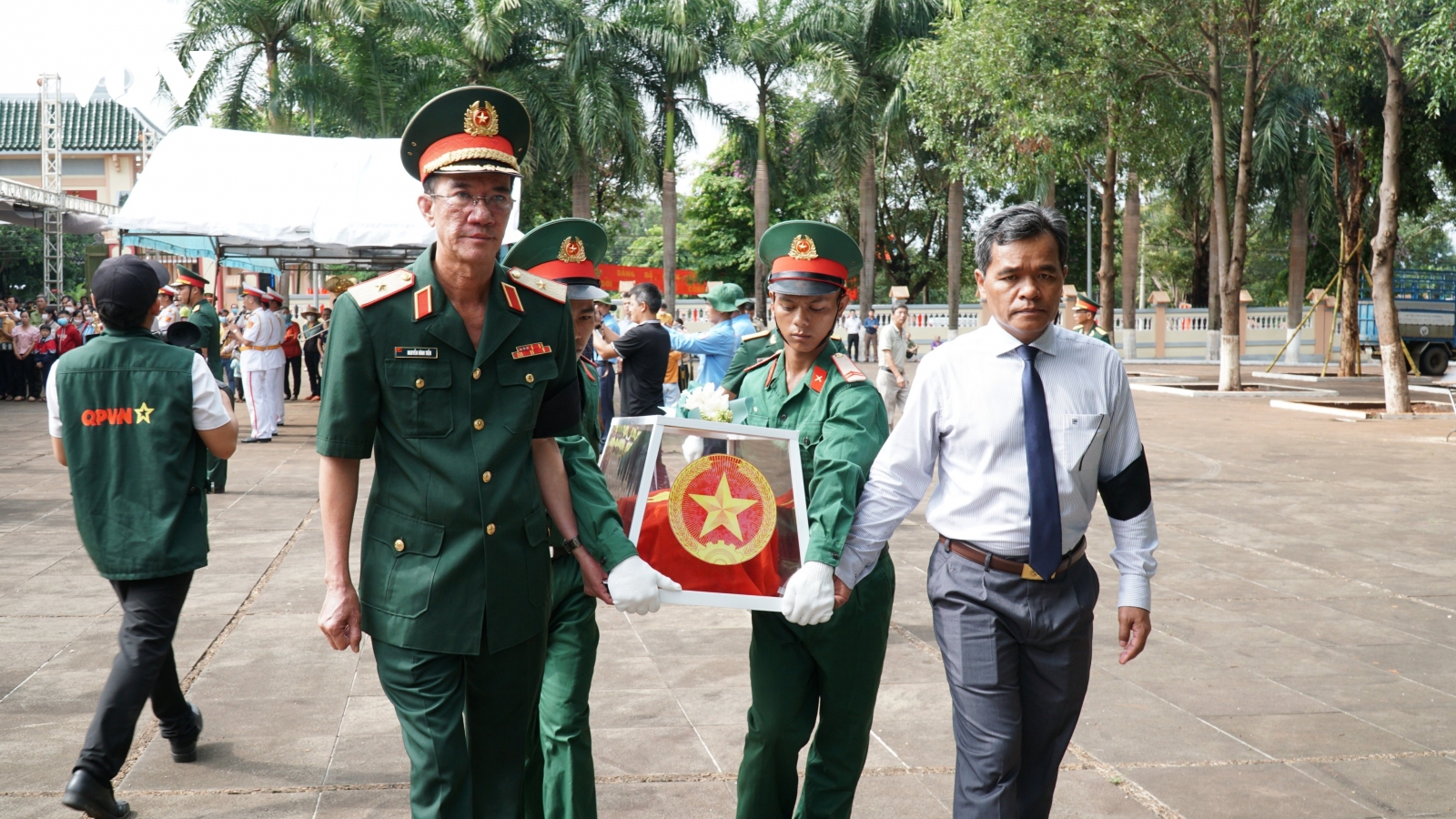 Gia Lai truy điệu và an táng 22 hài cốt liệt sĩ được quy tập từ Campuchia