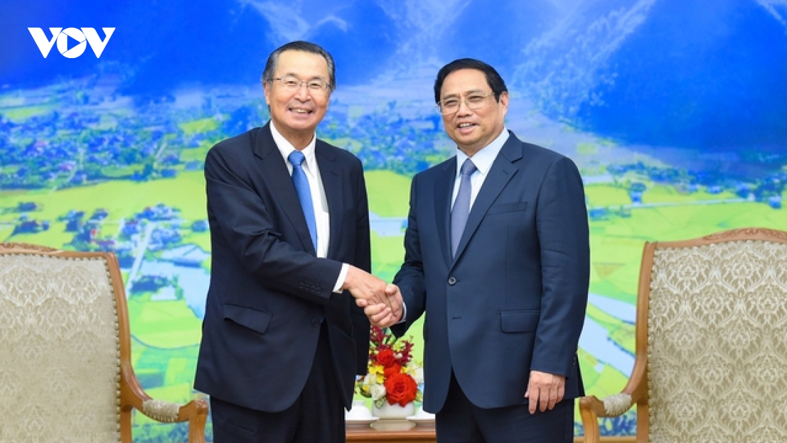 Thủ tướng Phạm Minh Chính tiếp Chủ tịch Tổ chức xúc tiến thương mại Nhật Bản