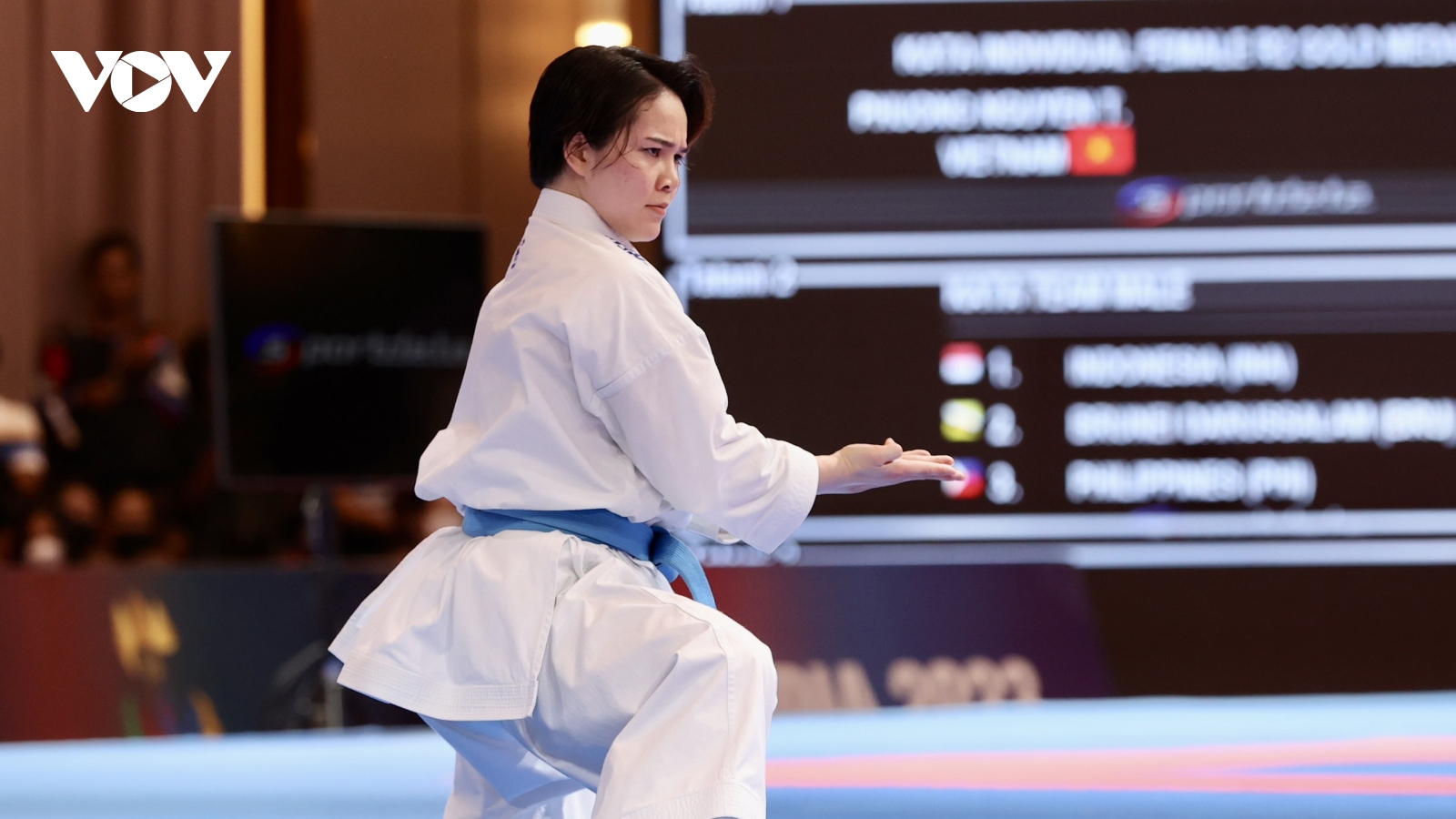 Võ sĩ Karate gạt nỗi buồn cá nhân, dẫn dắt đồng đội "mở hàng" HCV ở SEA Games 32