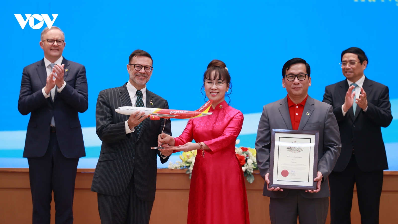 Thủ tướng hai nước Việt Nam, Australia chứng kiến lễ công bố đường bay của Vietjet