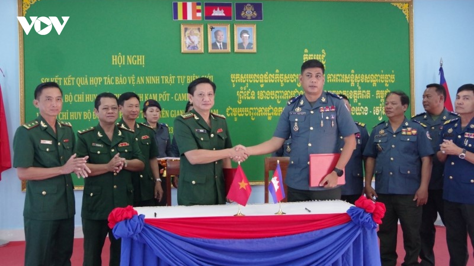 Bộ đội Biên phòng hai tỉnh Kiên Giang và Kampot phối hợp bảo vệ biên giới