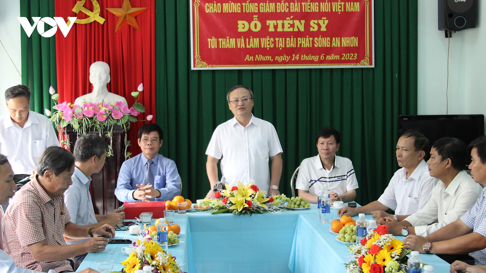 Tổng Giám đốc VOV làm việc tại Đài phát sóng An Nhơn