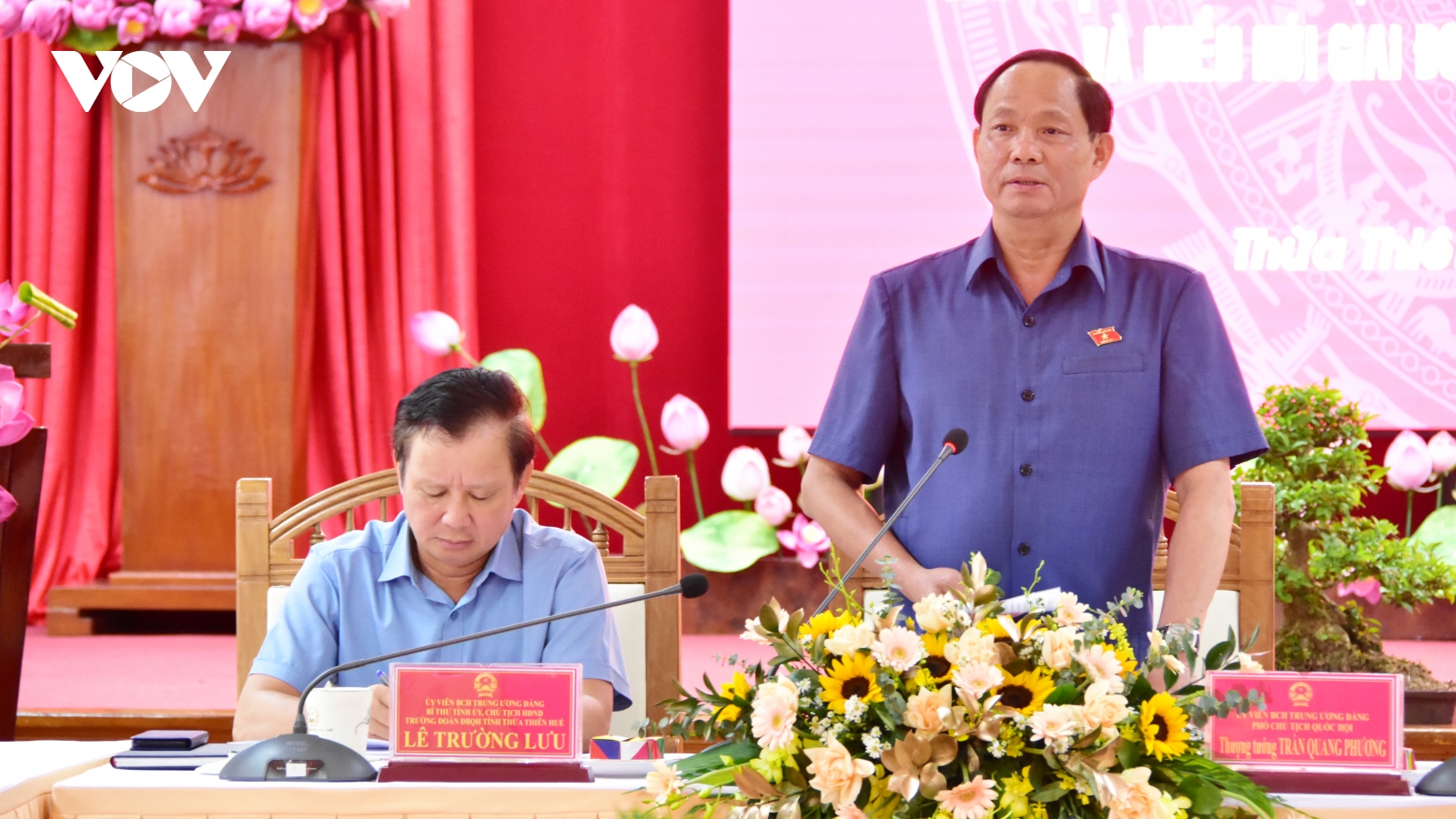 Phó Chủ tịch Quốc hội Trần Quang Phương làm việc với tỉnh Thừa Thiên Huế