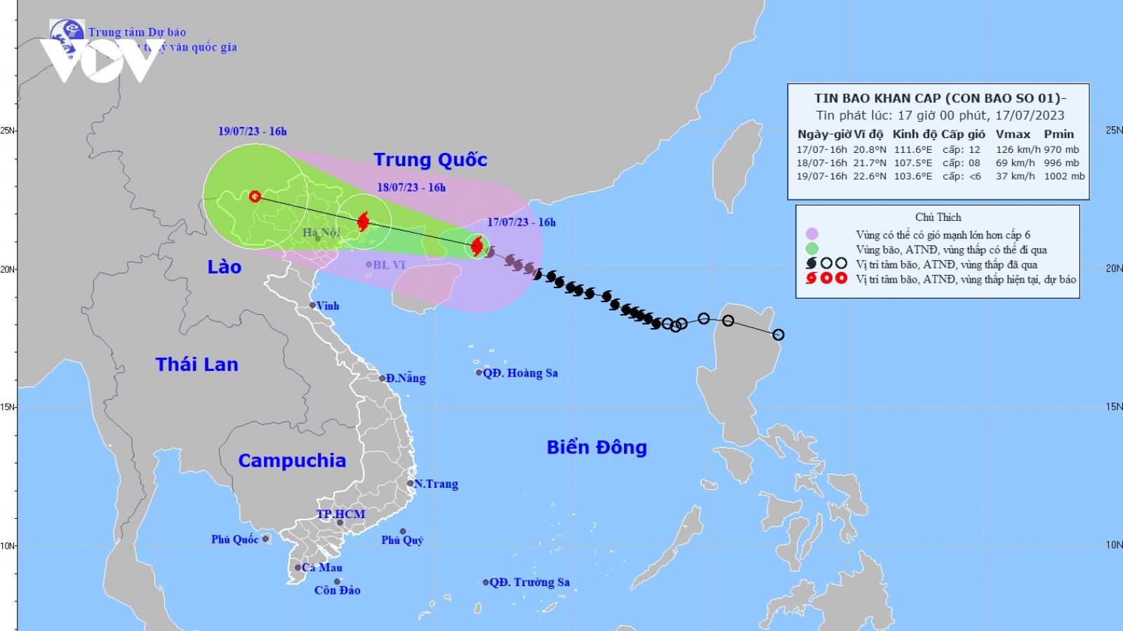 Bão số 1 di chuyển nhanh, áp sát Móng Cái (Quảng Ninh)