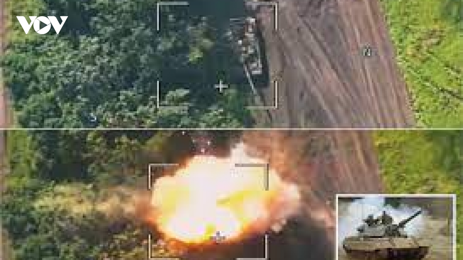 Nga lần đầu bắn nổ xe tăng chiến đấu chủ lực M-55S của Ukraine