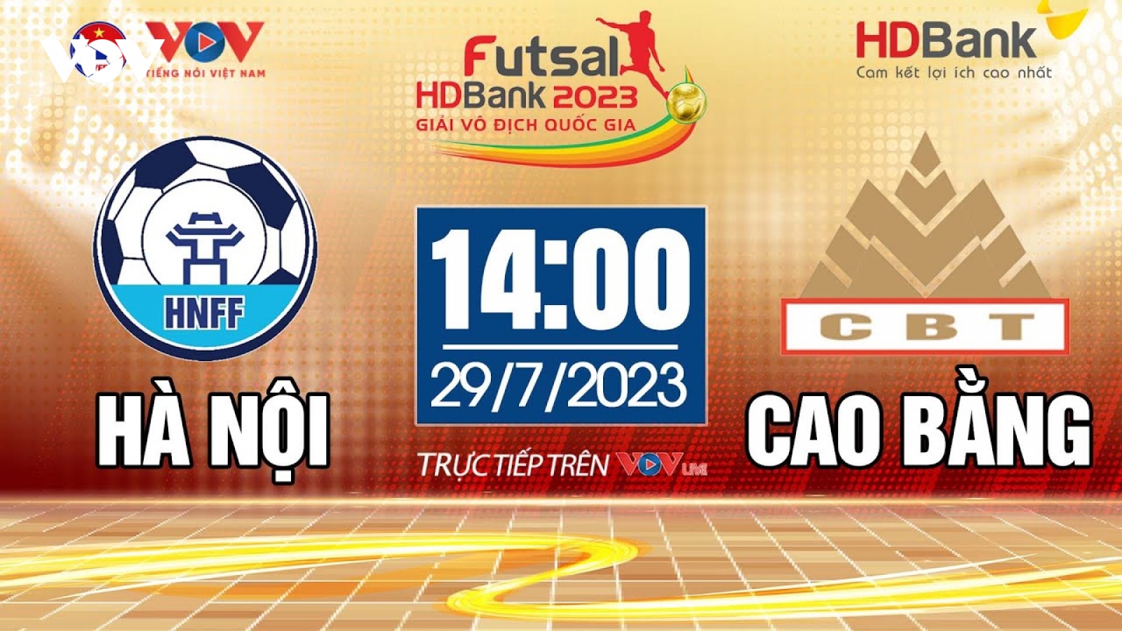 Trực tiếp Hà Nội vs Cao Bằng Giải Futsal HDBank VĐQG 2023