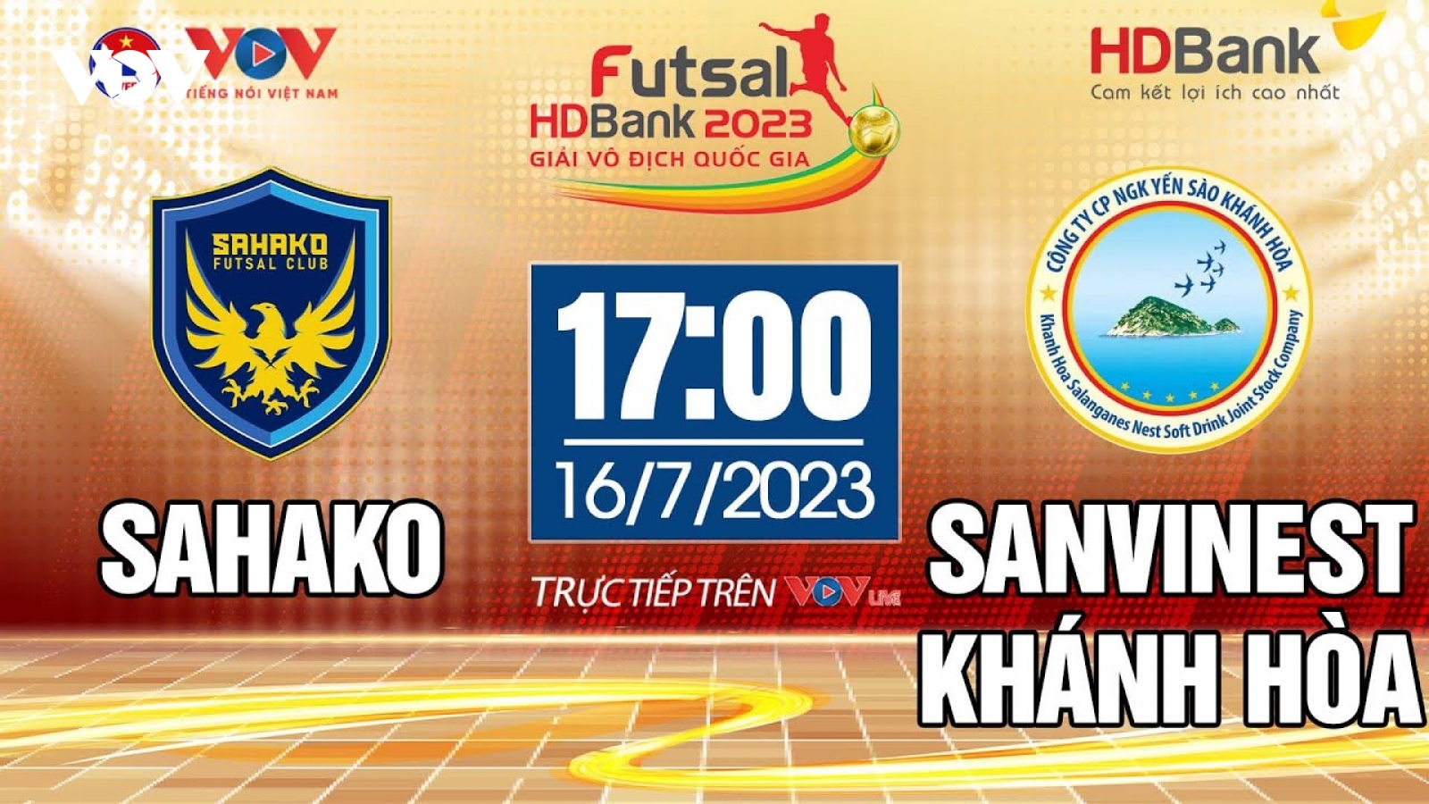 Trực tiếp Sahako vs Sanviest Khánh Hoà - Giải Futsal HDBank VĐQG 2023