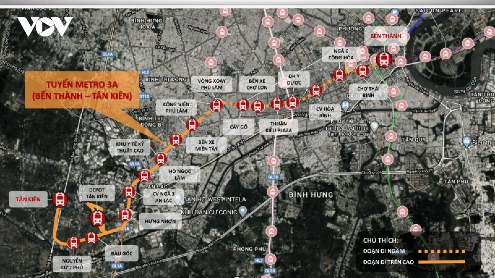 Khảo sát thực địa tuyến metro 3a Bến Thành - Tân Kiên tại TP.HCM
