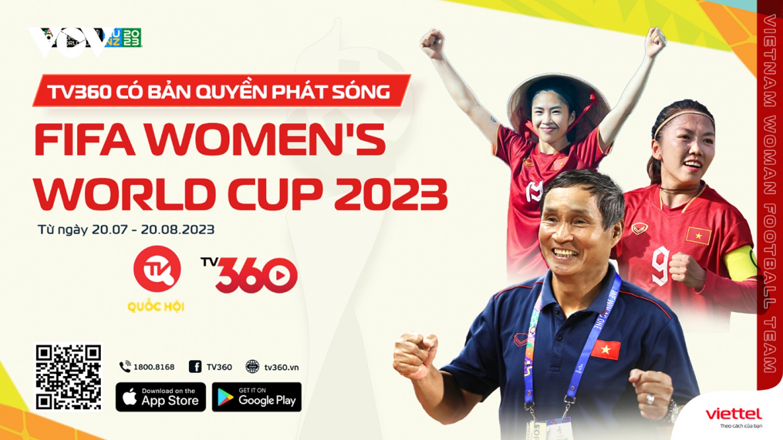 TV360 có bản quyền phát sóng trọn vẹn 64 trận đấu World Cup nữ 2023