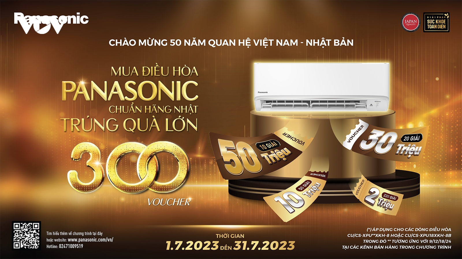 Nhận 300 voucher ưu đãi lớn khi mua điều hòa Panasonic chuẩn hãng Nhật