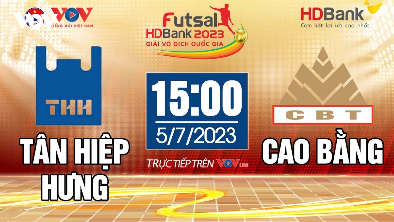 Xem trực tiếp Tân Hiệp Hưng vs Cao Bằng - Giải Futsal HDBank VĐQG 2023