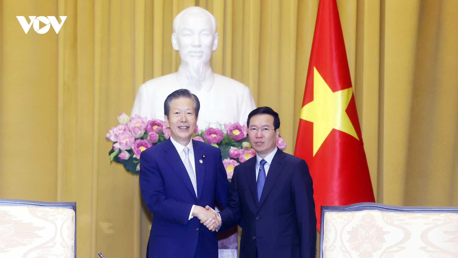 Chủ tịch nước Võ Văn Thưởng tiếp Đoàn đại biểu Đảng Công minh Nhật Bản