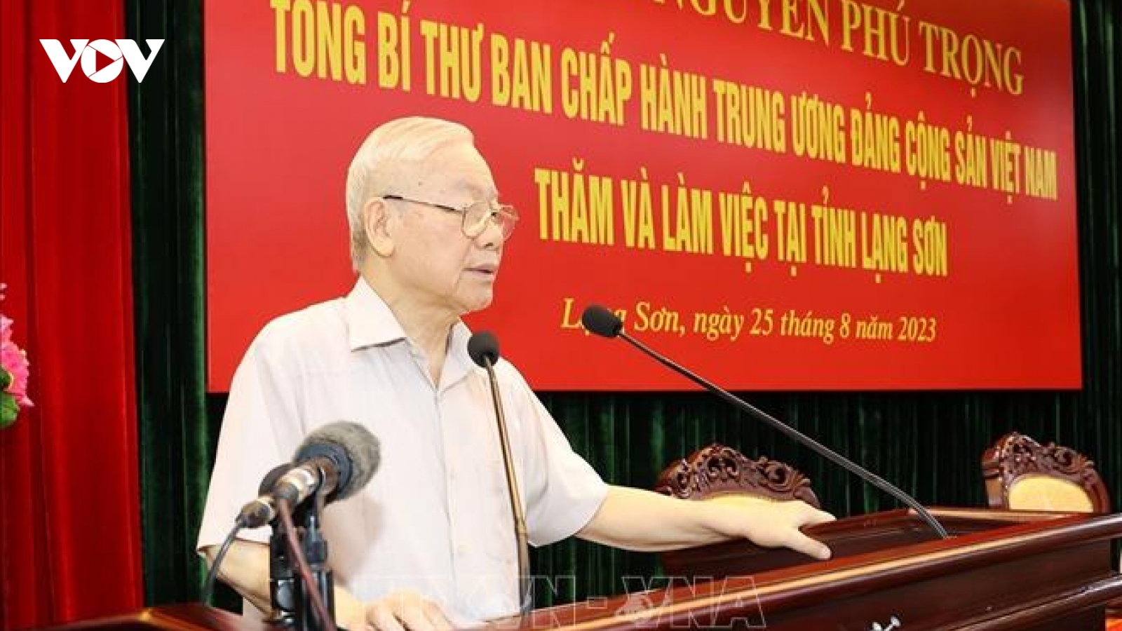 Tổng Bí thư Nguyễn Phú Trọng thăm và làm việc tại Lạng Sơn
