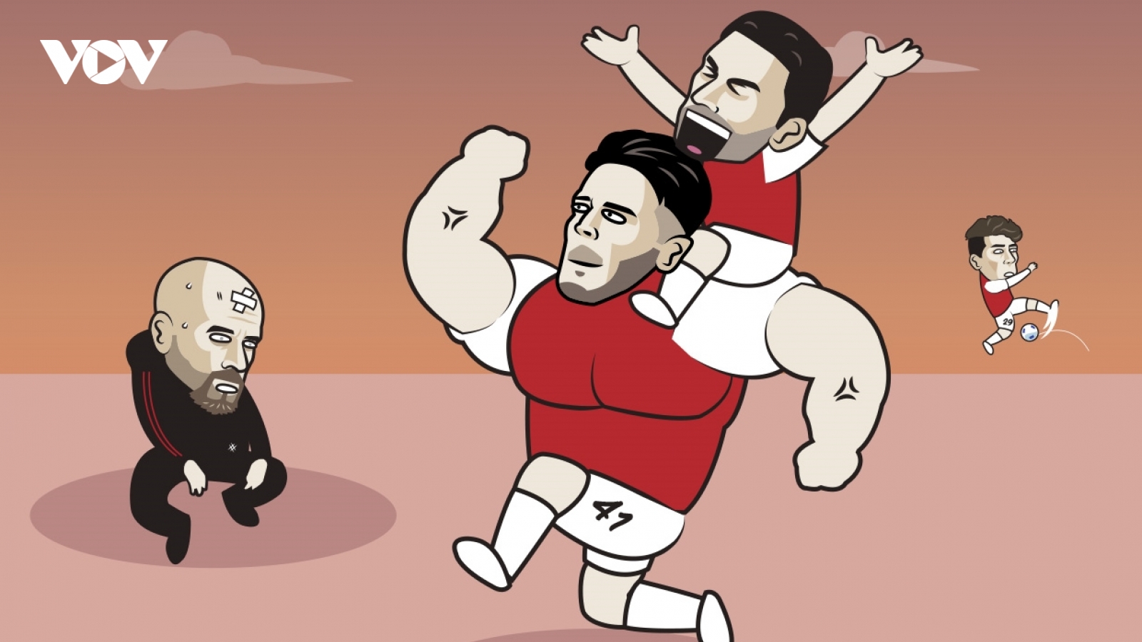 Biếm hoạ 24h: Declan Rice toả sáng đúng lúc, Arsenal gieo sầu cho MU