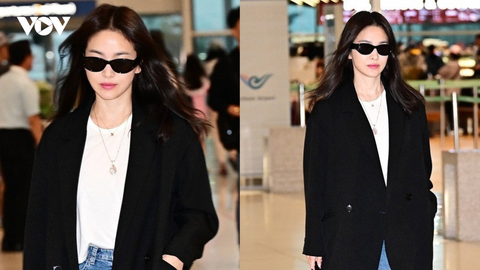 Song Hye-kyo biến sân bay thành sàn diễn thời trang