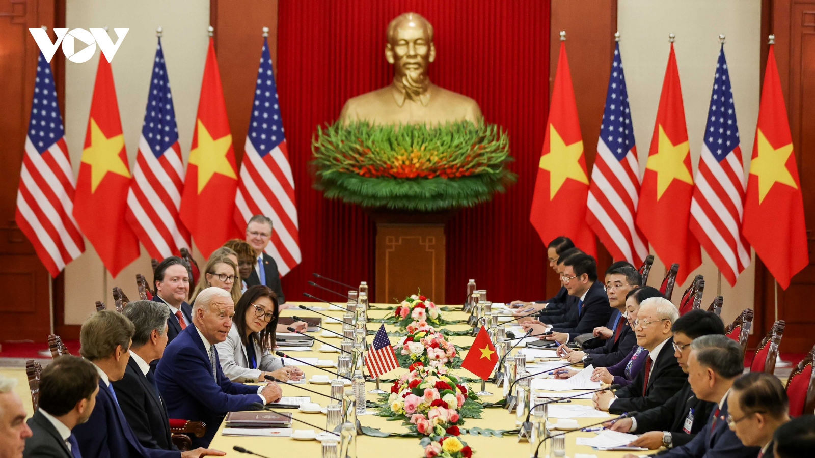 Tổng Bí thư Nguyễn Phú Trọng chủ trì lễ đón, hội đàm với Tổng thống Hoa Kỳ Joe Biden