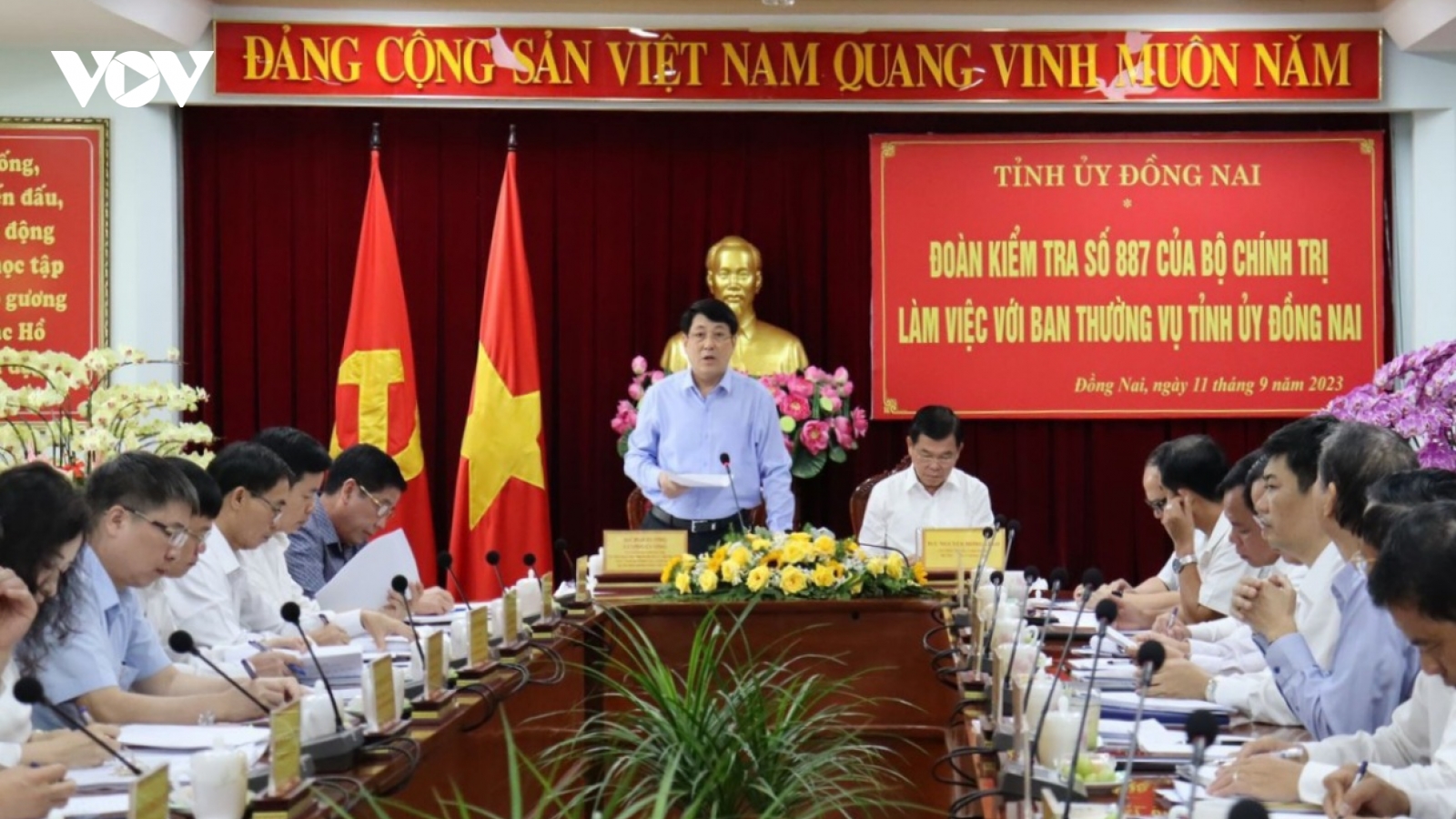 Đoàn kiểm tra của Bộ Chính trị làm việc với Ban Thường vụ Tỉnh uỷ Đồng Nai