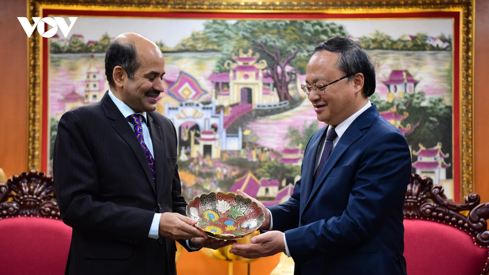 Tổng Giám đốc VOV Đỗ Tiến Sỹ tiếp Đại sứ Ấn Độ tại Việt Nam