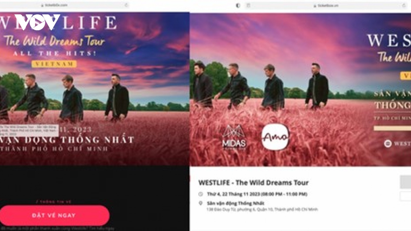 Cảnh báo thủ đoạn giả mạo website bán vé concert Westlife chiếm đoạt tài sản