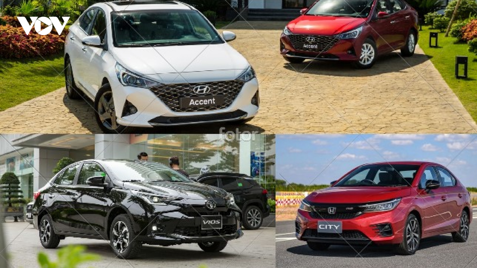 Bộ 3 sedan Toyota Vios, Honda City và Hyundai Accent đua nhau giảm giá