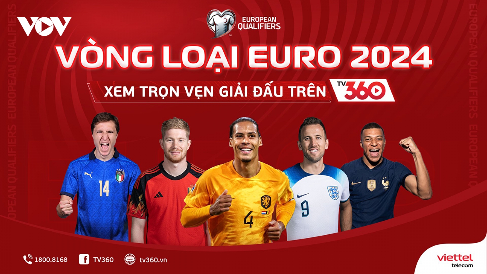 Xem trực tiếp vòng loại EURO 2024 miễn phí trên TV360 Viettel