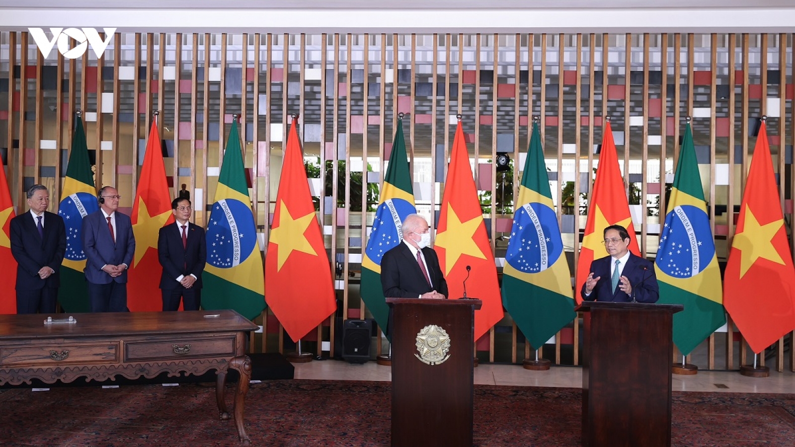 Thủ tướng Phạm Minh Chính và Tổng thống Brazil họp báo chung sau hội đàm
