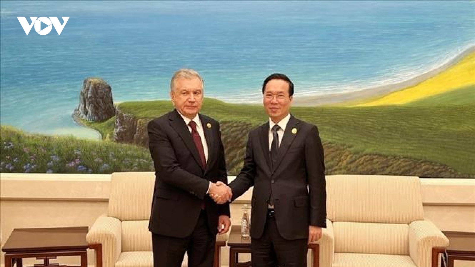 Chủ tịch nước Võ Văn Thưởng gặp Tổng thống Uzbekistan