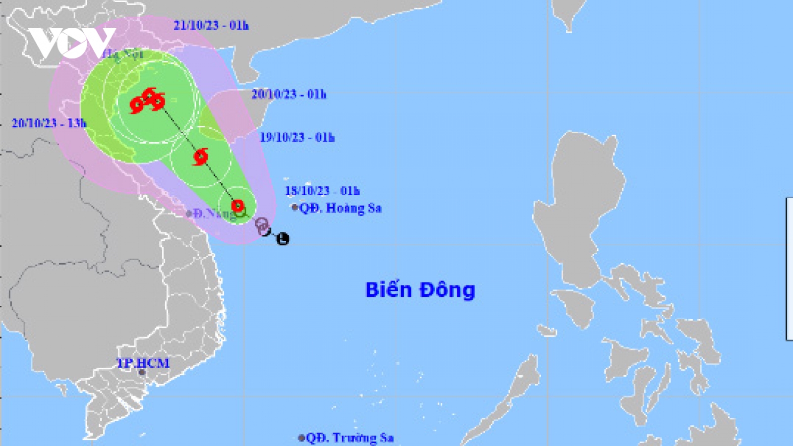 Áp thấp nhiệt đới cách quần đảo Hoàng Sa khoảng 200km về phía Tây, giật cấp 9
