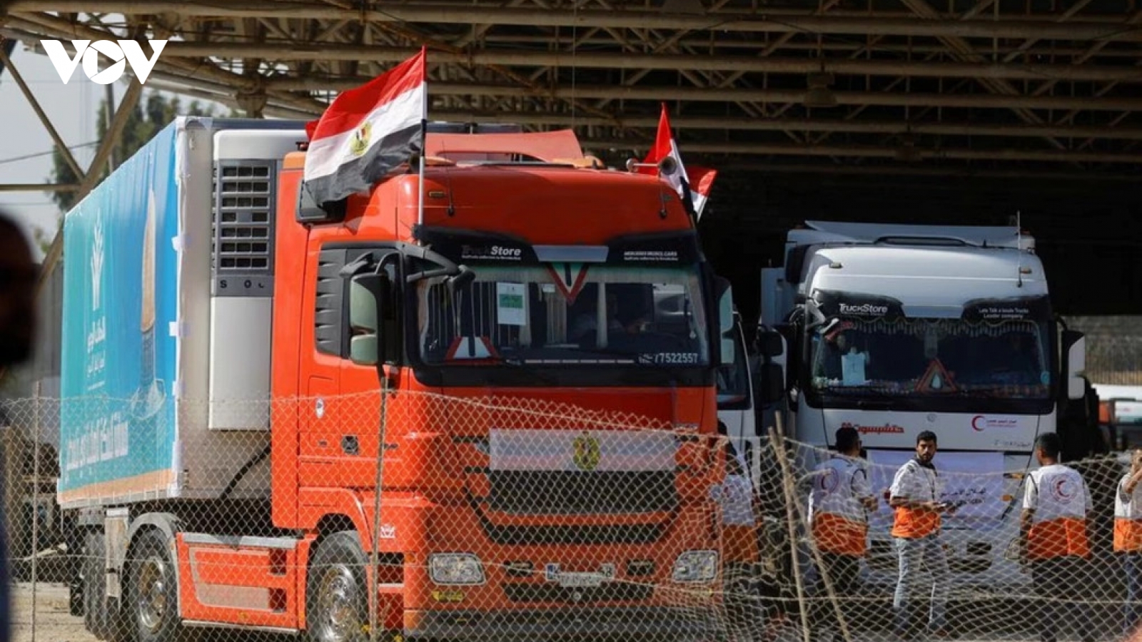 Mỹ hoan nghênh chuyến hàng viện trợ nhân đạo đầu tiên tới Gaza