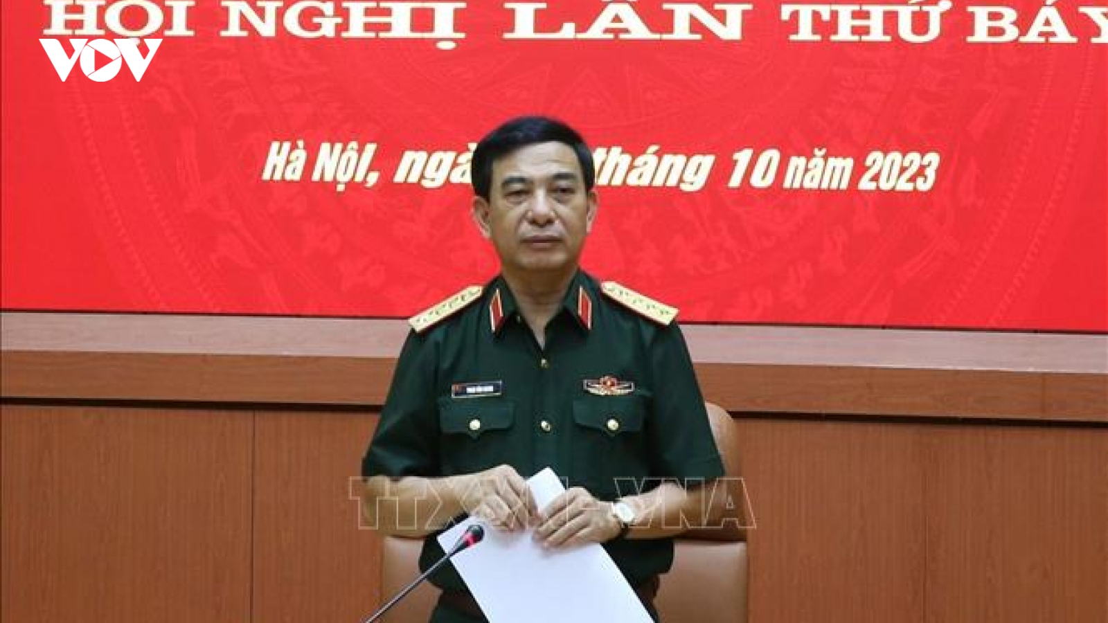 Đại tướng Phan Văn Giang, Bộ trưởng Bộ Quốc phòng chủ trì Hội nghị Quân ủy TƯ