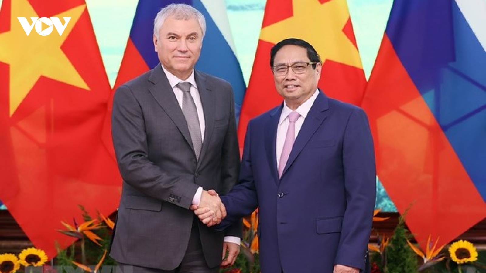 Thủ tướng Phạm Minh Chính hội kiến Chủ tịch Duma Quốc gia Quốc hội Liên bang Nga