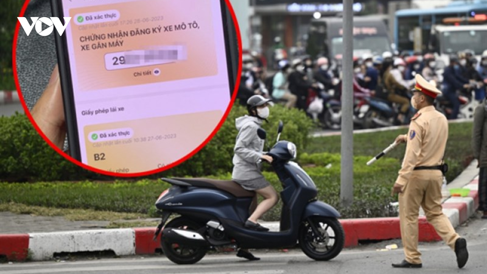 Có thể dùng VNeID thay thế giấy tờ xe khi cảnh sát giao thông kiểm tra?