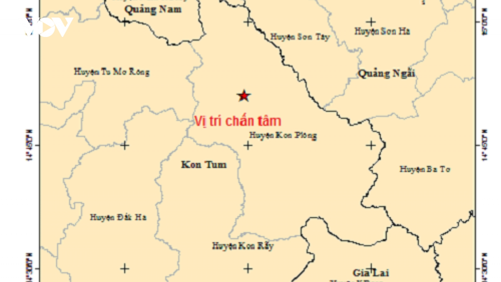 Động đất mạnh 3.0 độ xảy ra tại Kon Tum