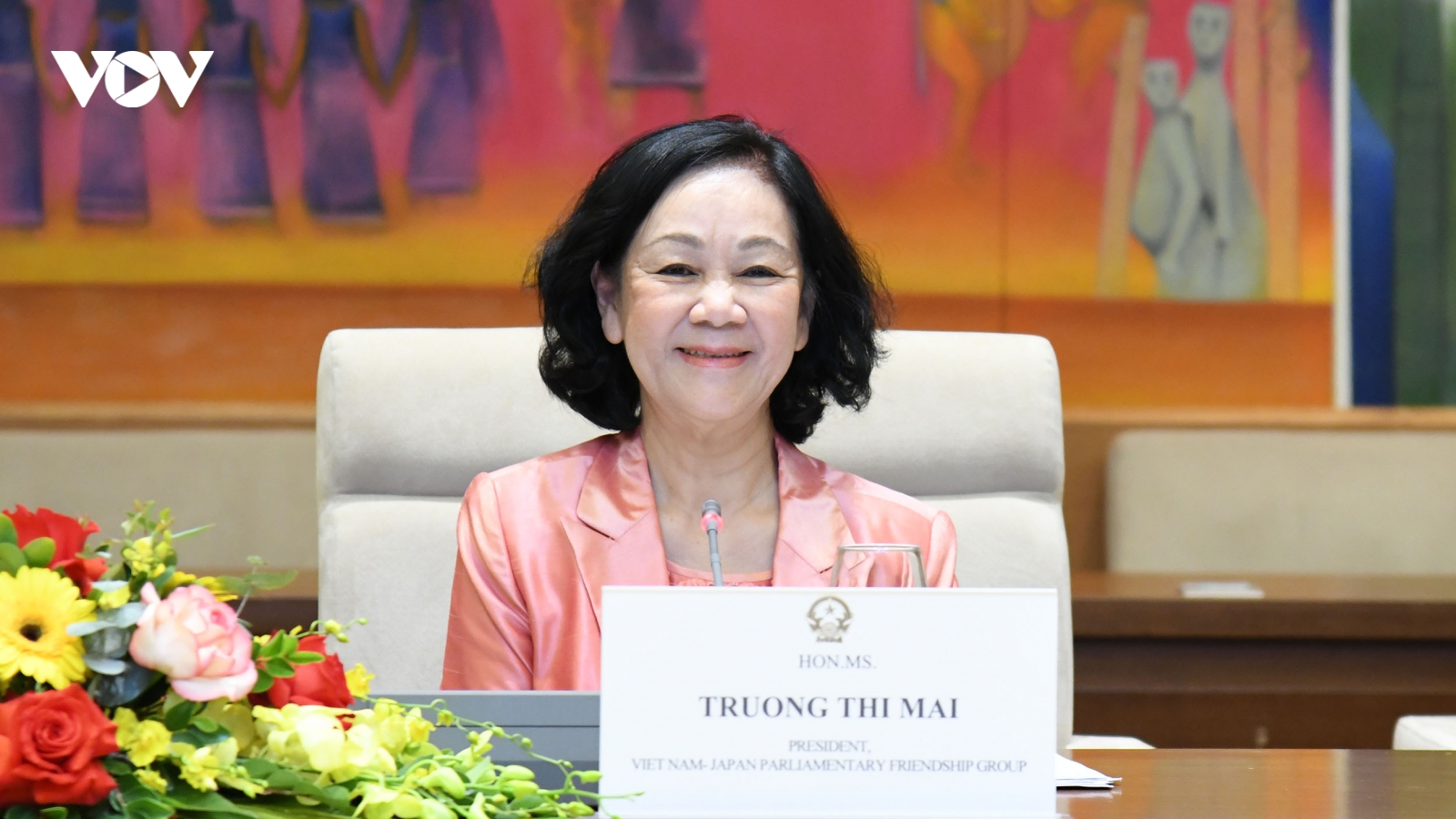 Thường trực Ban Bí thư Trương Thị Mai tiếp nguyên Đại sứ đặc biệt Việt Nam - Nhật Bản