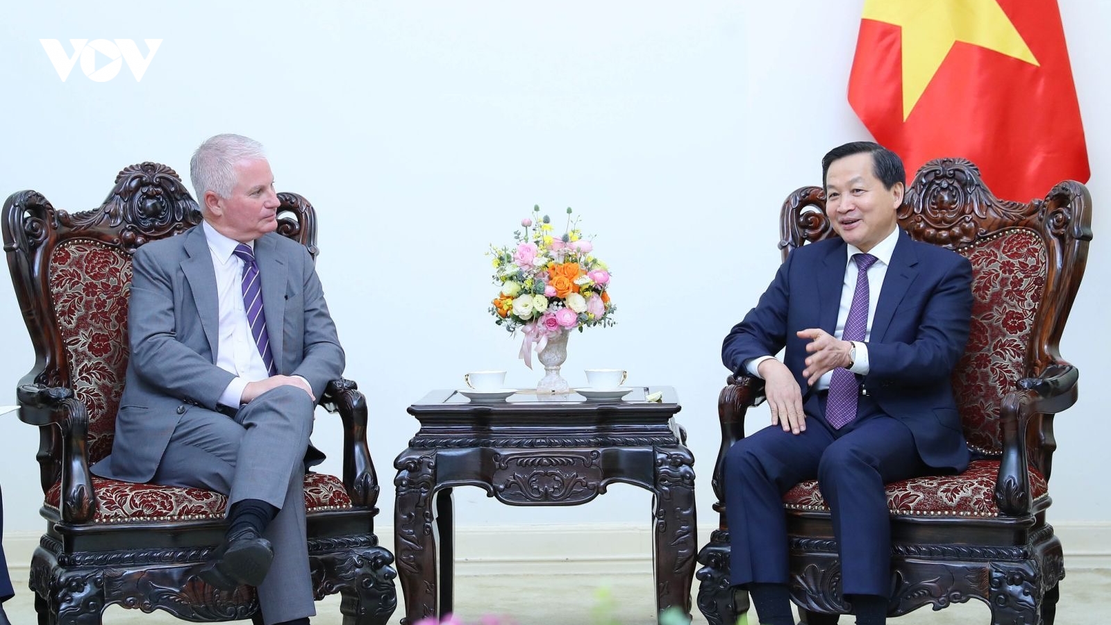 PTT Lê Minh Khái tiếp Giám đốc điều hành Công ty Warburg Pincus, Hoa Kỳ